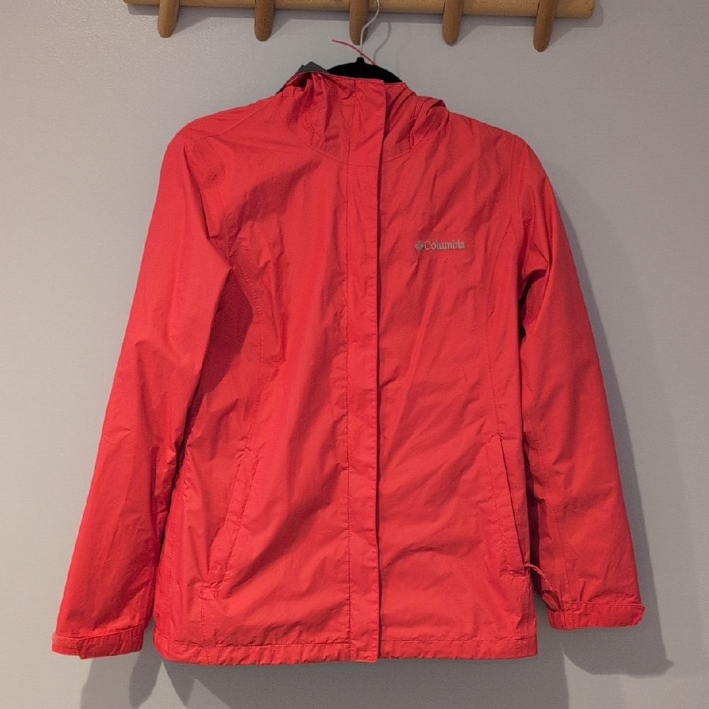 Columbia Raincoat In Pink Size Small